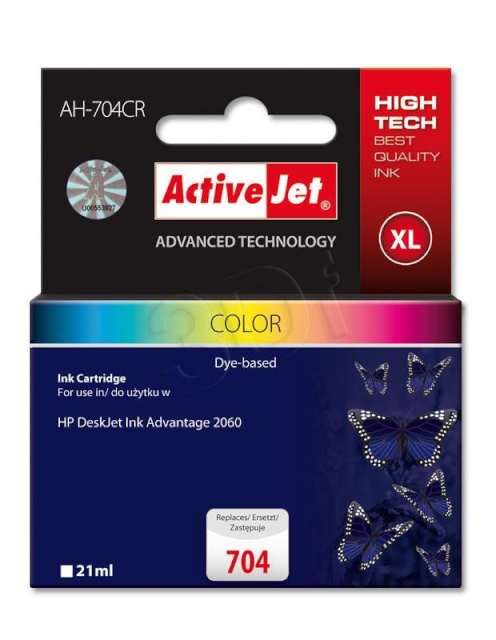 ActiveJet tindikassett AH-704CR värviline HP (HP 704 CN693AE) Premium