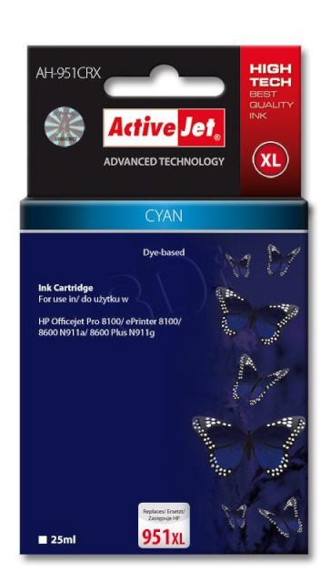ActiveJet tindikassett AH-951CRX tsüaan HP (HP 951XL CN046AE) Premium