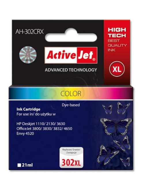 ActiveJet tindikassett AH-302CRX värviline HP (HP 302XL F6U67AE) Premium