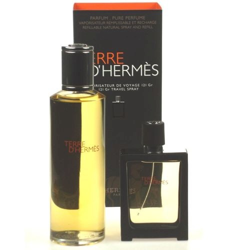 Hermes komplekt Terre d´ Perfume 30ml Refillable Bottle + Perfume 125ml Refill, meestele