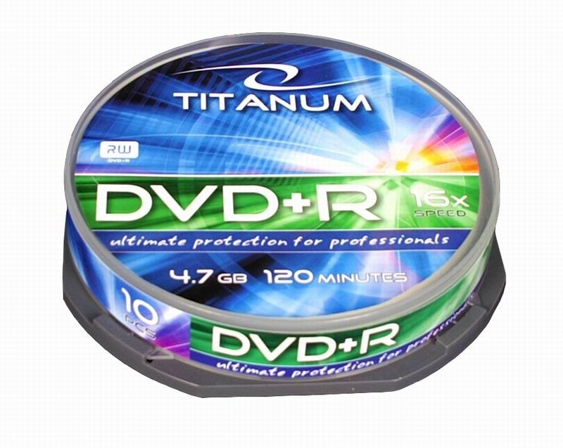 Titanium toorikud DVD+R 4.7GB GB x16 - Cake Box 10