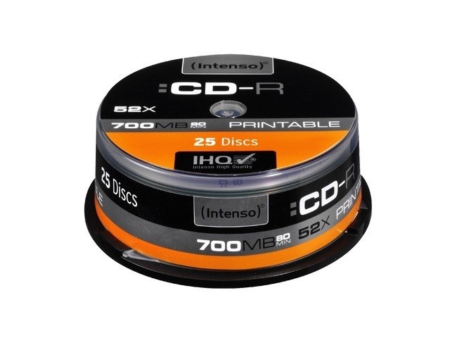 Intenso toorikud CDR 700MB 52x, Cake, 25tk