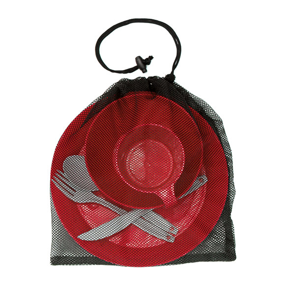 Redcliffs pikniku nõude komplekt Outdoor Picnic Set (6 tootega), punane
