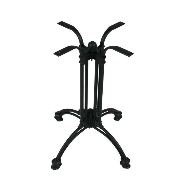 Lauajalg 61x61xH72cm, alumiinium, pulbervärvitud, must