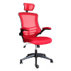 Töötool RAGUSA 66,5x51xH117-126cm, iste ja seljatugi: võrkkangas, värvus: punane
