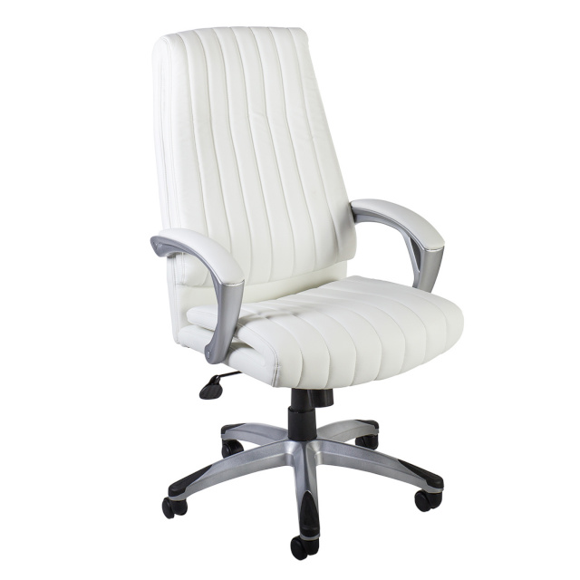 Töötool ELEGANT 62,5x76,5xH112-119,5cm, iste ja seljatugi: kunstnahk, värvus: valge