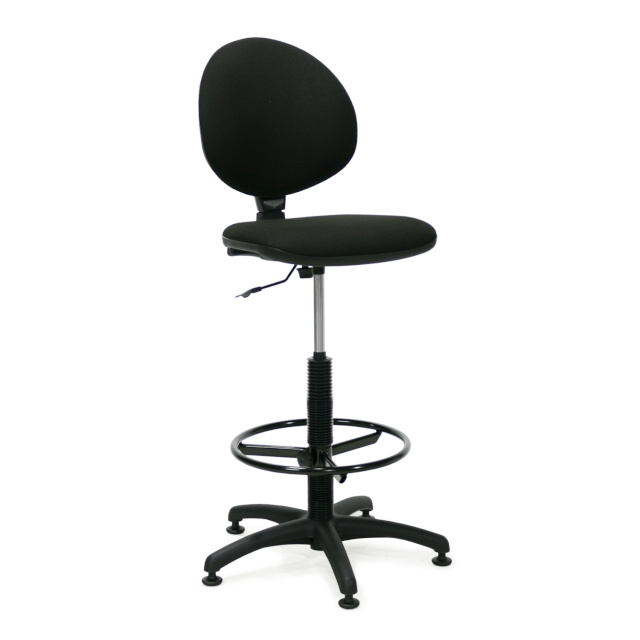 Kassatool SMART 46x42,5-46,5xH109-132,5cm, iste ja seljatugi: kangas, värvus: must