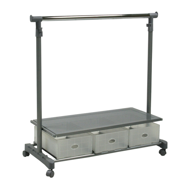 Stange FORD 3-sahtliga ratastel 94x42x93,5-168cm, värvus: hõbedane-kroom