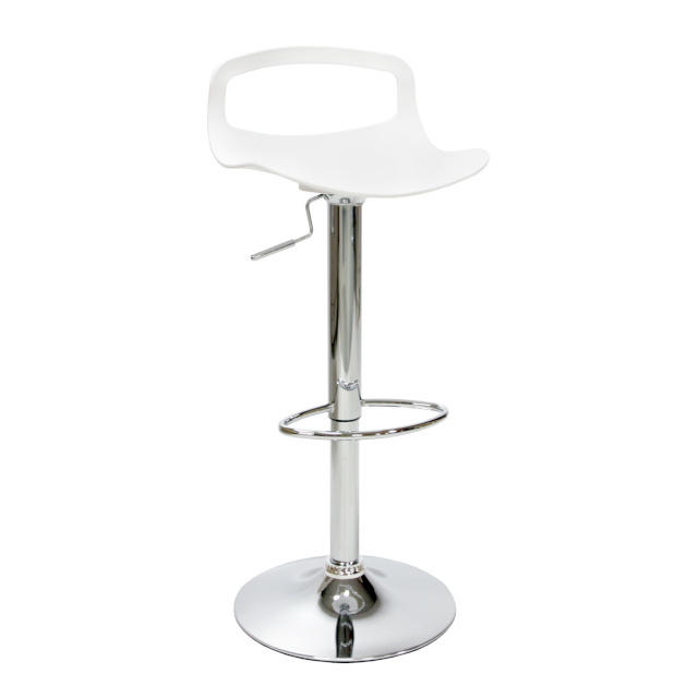 H4Y Baaripukk ANDY 39x35xH77,5-98cm, iste: plastik, värvus: valge, jalg: kroomitud