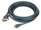 Gembird HDMI to DVI male-male cable with gold-plated connectors, 3m, bulk pack