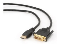 Gembird HDMI to DVI male-male cable with gold-plated connectors, 7.5m, bulk pack