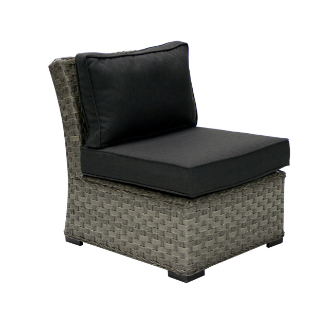 Mooduldiivan GENEVA patjadega, keskmine osa 81x62xH78cm, alumiiniumraam plastikpunutisega, värvus: tumehall