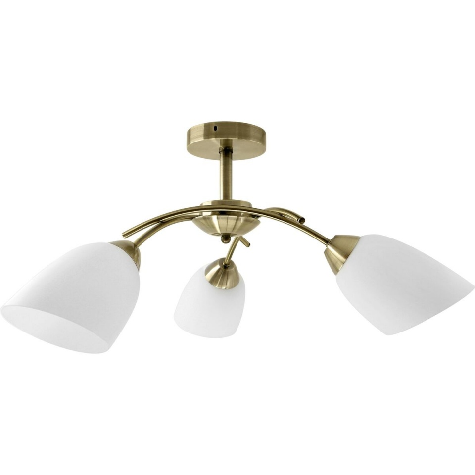 Activejet laelamp NIKITA 3P Patyna valge metall klaas 120 W