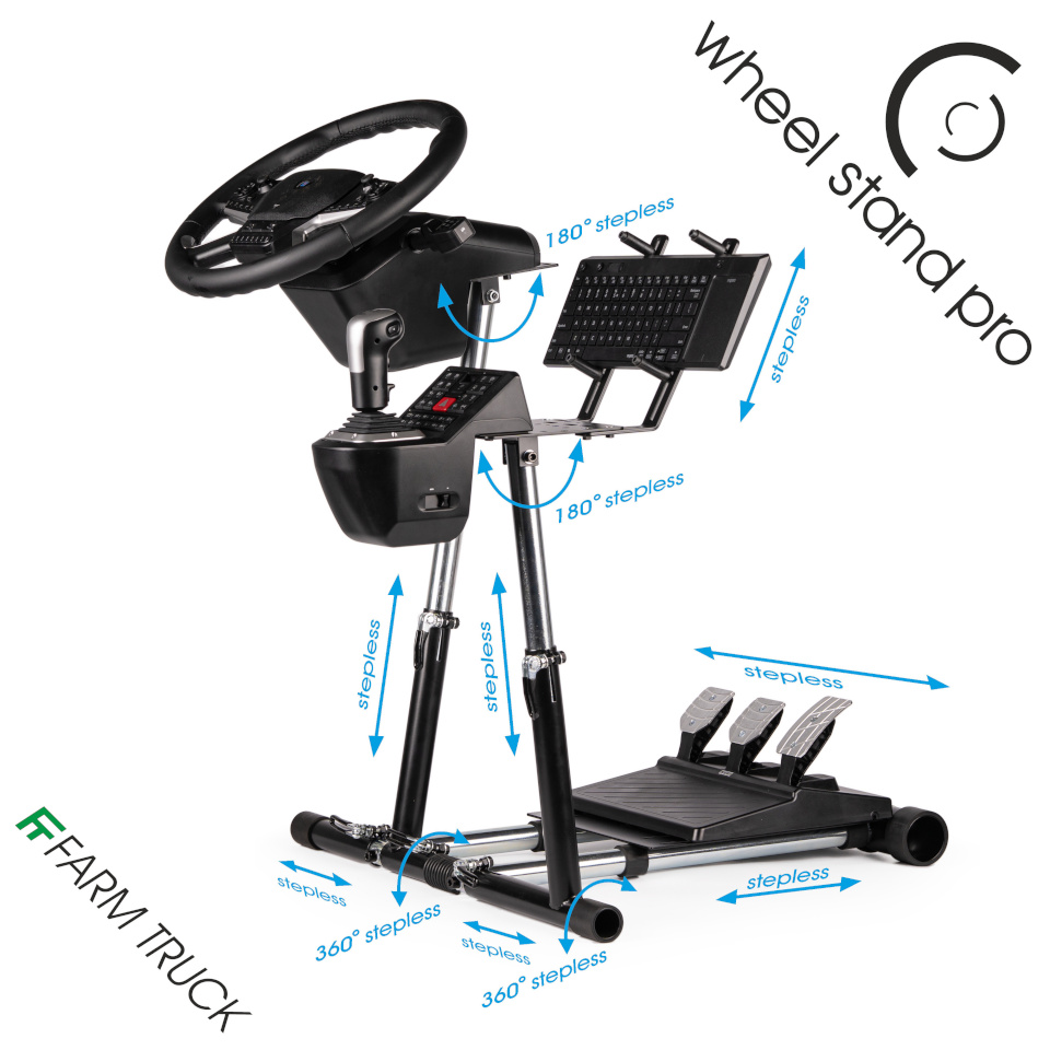 Wheel Stand Pro Farm Trucki rattatugi, must
