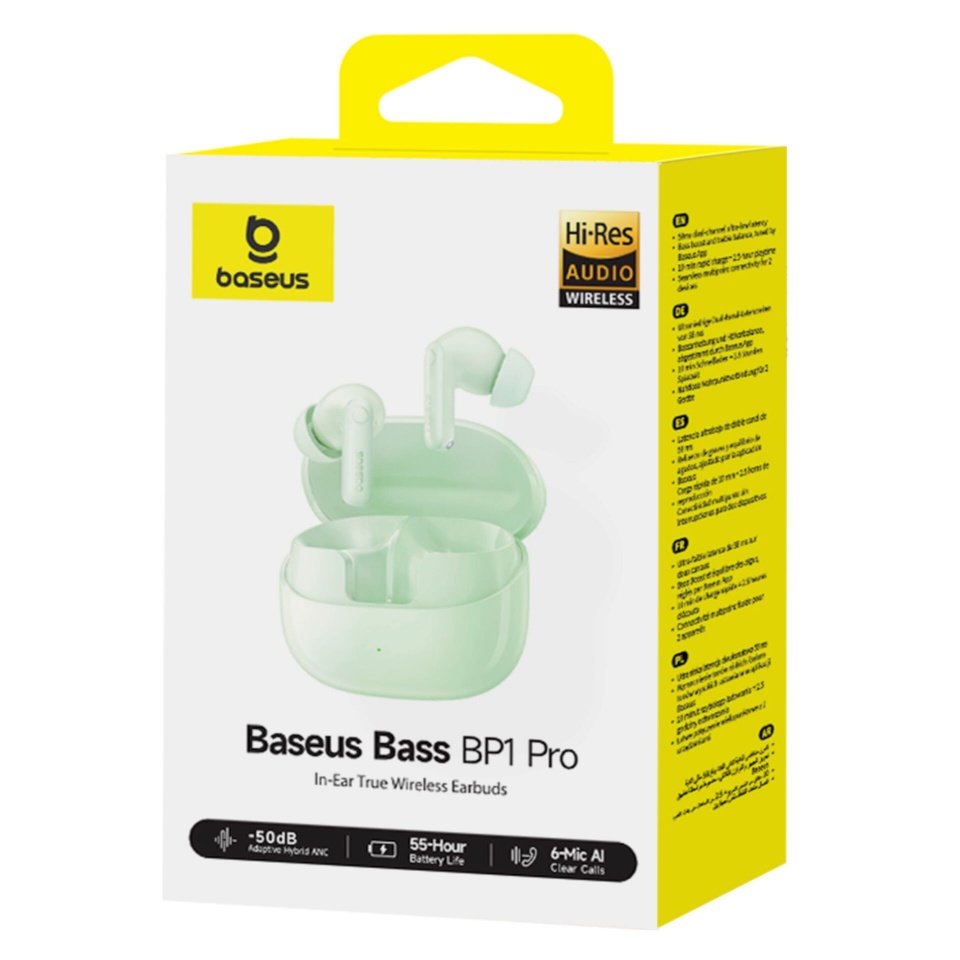 Baseus kõrvaklapid Bass BP1 Pro In-Ear TWS Natural roheline