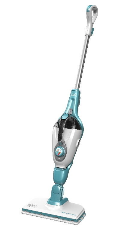 Black & Decker aurupuhasti must & DECKER Steam cleaner | FSMH1321-QS | Power 1300 W | Steam pressure 2.5 bar | Water tank capacity 0.5 L | valge/Aqua