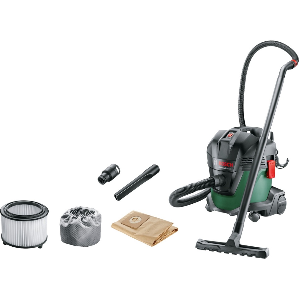 Bosch tolmuimeja UniversalVac 15 Wet/Dry Vacuum Cleaner, roheline/must