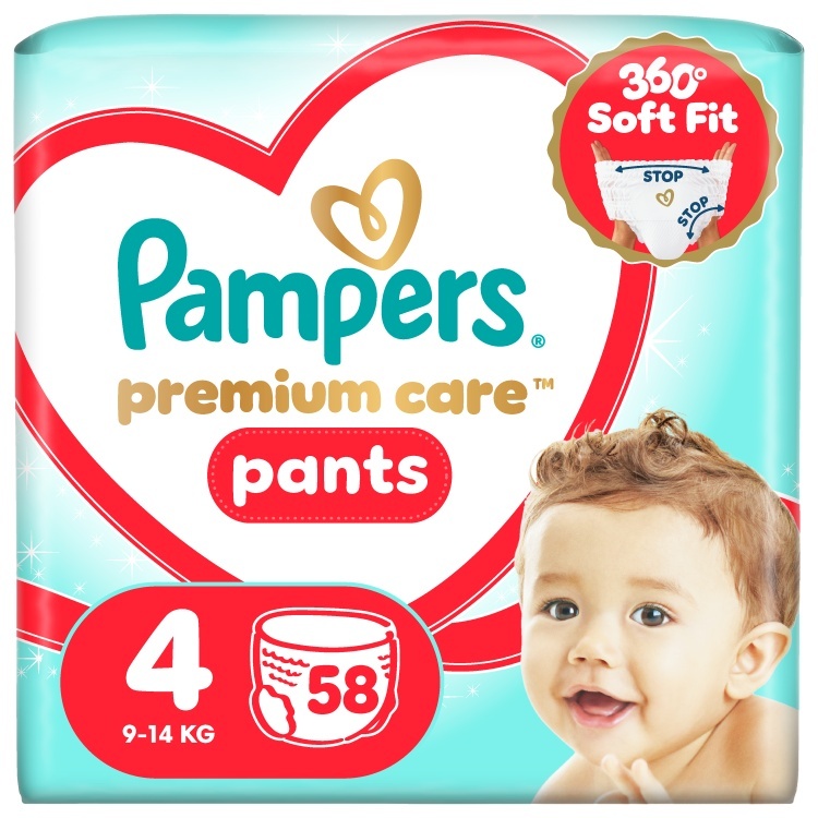 Pampers püksmähkmed Premium Care Pants, suurus 4, 58 tk