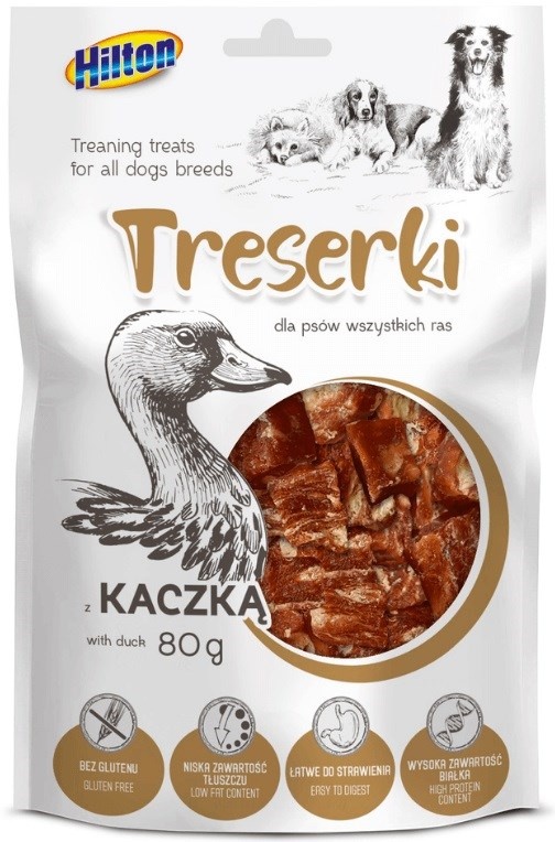Hilton maius koerale Training Treats Duck, 80g