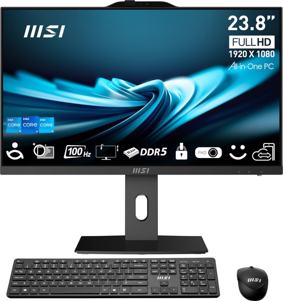 MSI lauaarvuti Pro AP242P 14M-892XEU Intel® Core™ i5 i5-14400 60.5 cm (23.8") 1920 x 1080 pixels All-in-One PC 16 GB DDR5-SDRAM 500 GB SSD NoOS Wi-Fi 6E (802.11ax) must