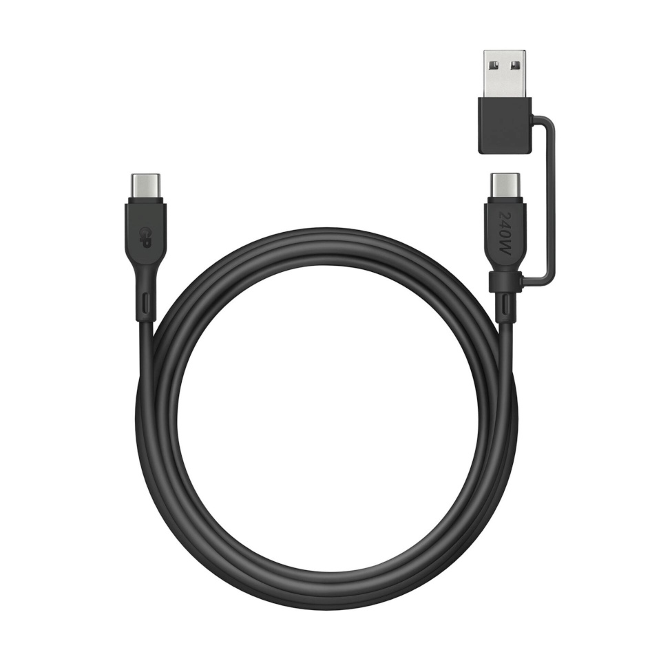 GP laadimiskaabel GP 240W Charge- & Sync cable USB-A to USB-C und USB-A