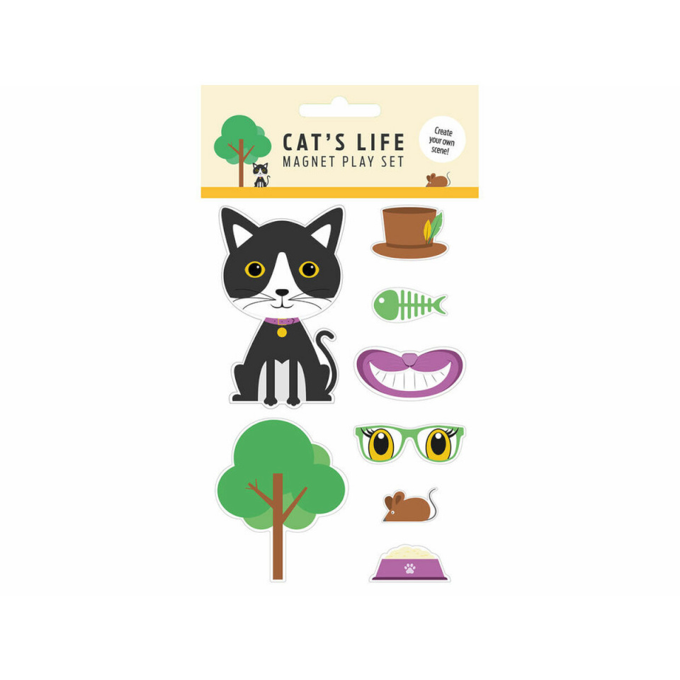 Magnet & Steel Magnetid Mitmevärviline Kass 8 Tükid, osad