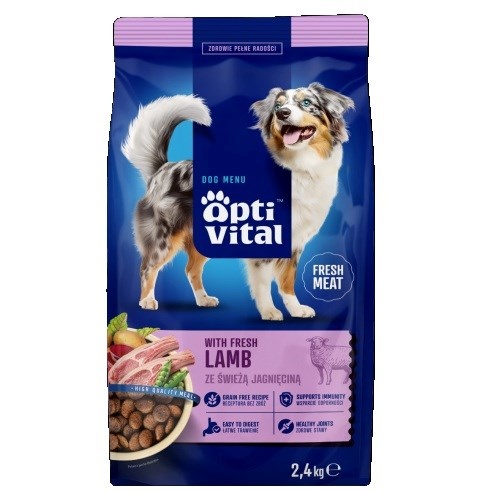 Optivital kuivtoit koerale Fresh Lamb, 2,4kg