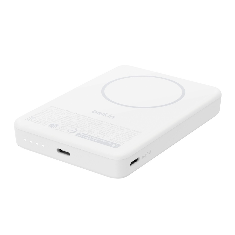 Belkin juhtmevaba laadija BoostCharge Slim 15W Qi2 magn.Powerb. 10000mAh BPD016hqWH
