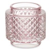 Gift Decor küünlahoidja 9x8,8x9cm roosa Klaas