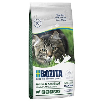 Bozita kuivtoit kassile Active & Sterilised Grain Free Lamb, 2kg