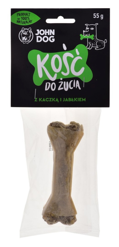 John Dog maius koerale Chewing Bone with Duck and Apple, 12 cm