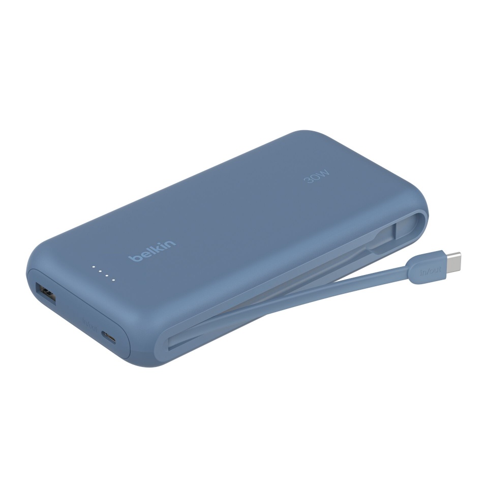 Belkin akupank Powerbank 20.000mAh sinine 30W integr.USB-C Kab. BPB024hqBL