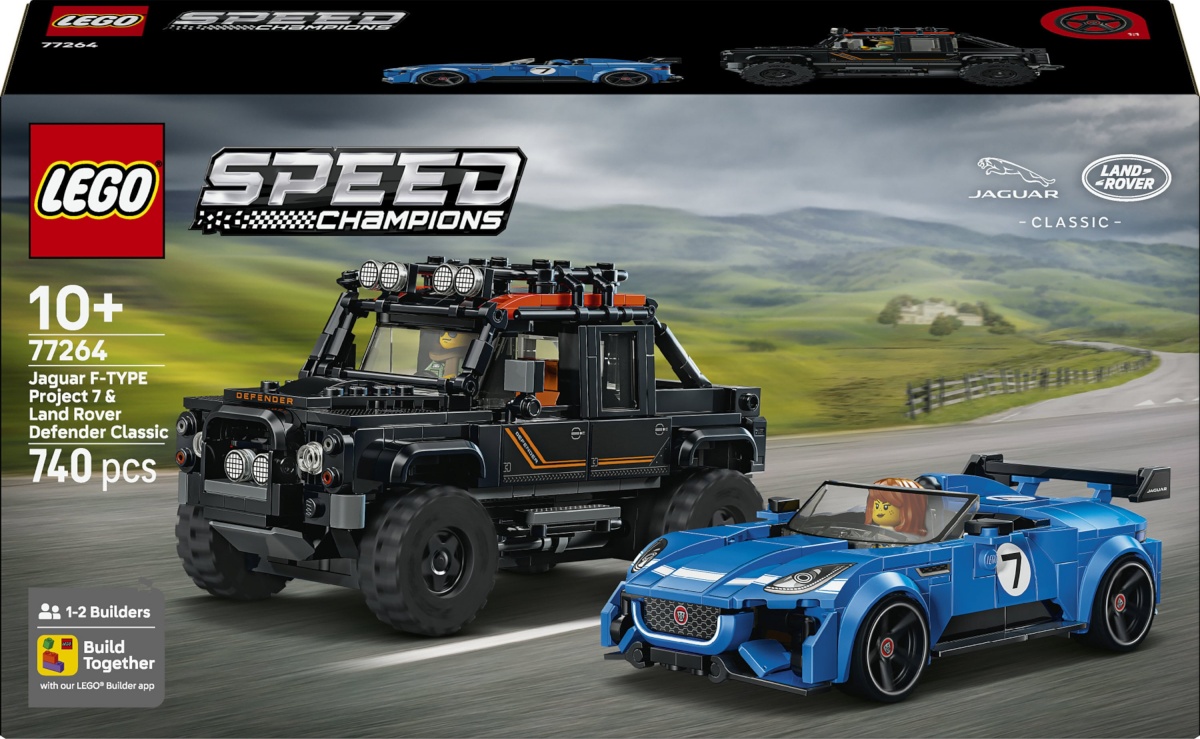 LEGO klotsid Speed Champions 77264 - Jaguar Project 7 ja Land Rover Defender