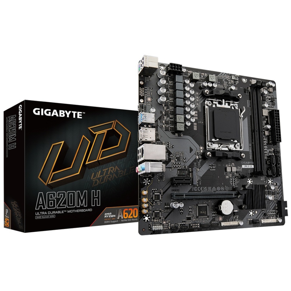 Gigabyte emaplaat A620M H (A620,AM5,mATX,AMD)