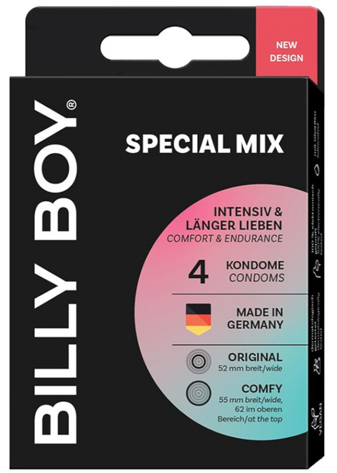 Billy Boy kondoom Special Mix, 4tk