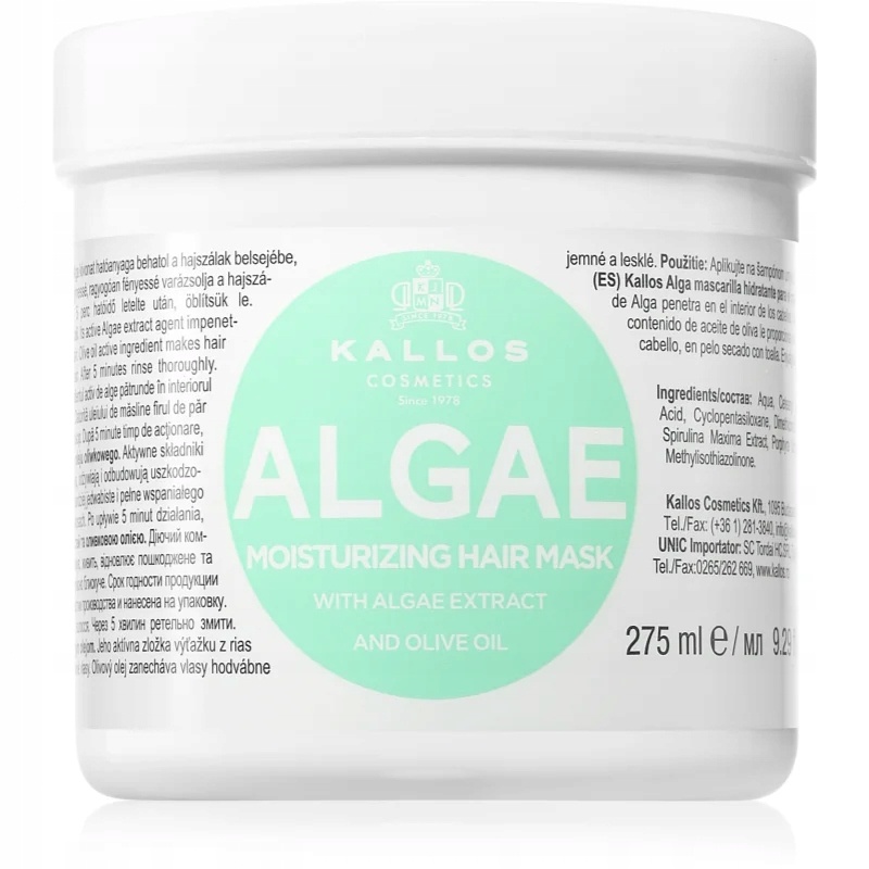 Kallos juuksemask Algae 275ml, naistele