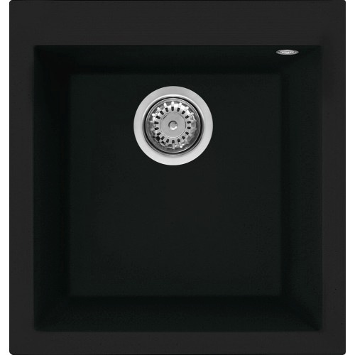 SMEG valamu VZ45N, 45cm, Quadra, pealt paigaldatav, käsitsi, graniit, must