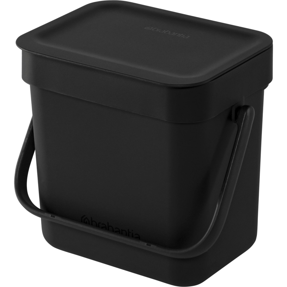 Brabantia prügikast Sort & Go Bin 3L, must