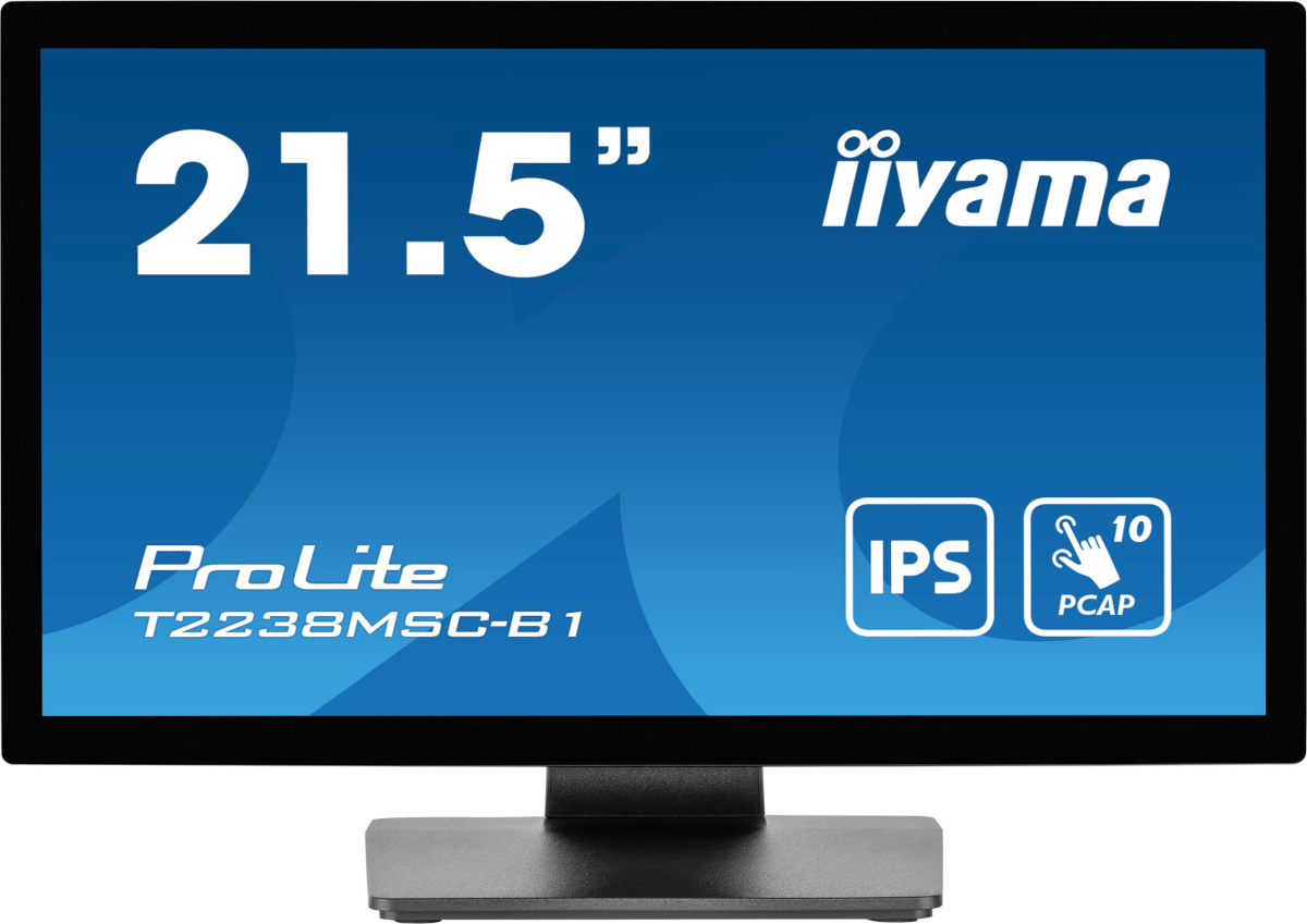 iiyama monitor 54.5cm (21.5") T2238MSC-B1 16:9 M-Touch HDMI+DP+USB Retail