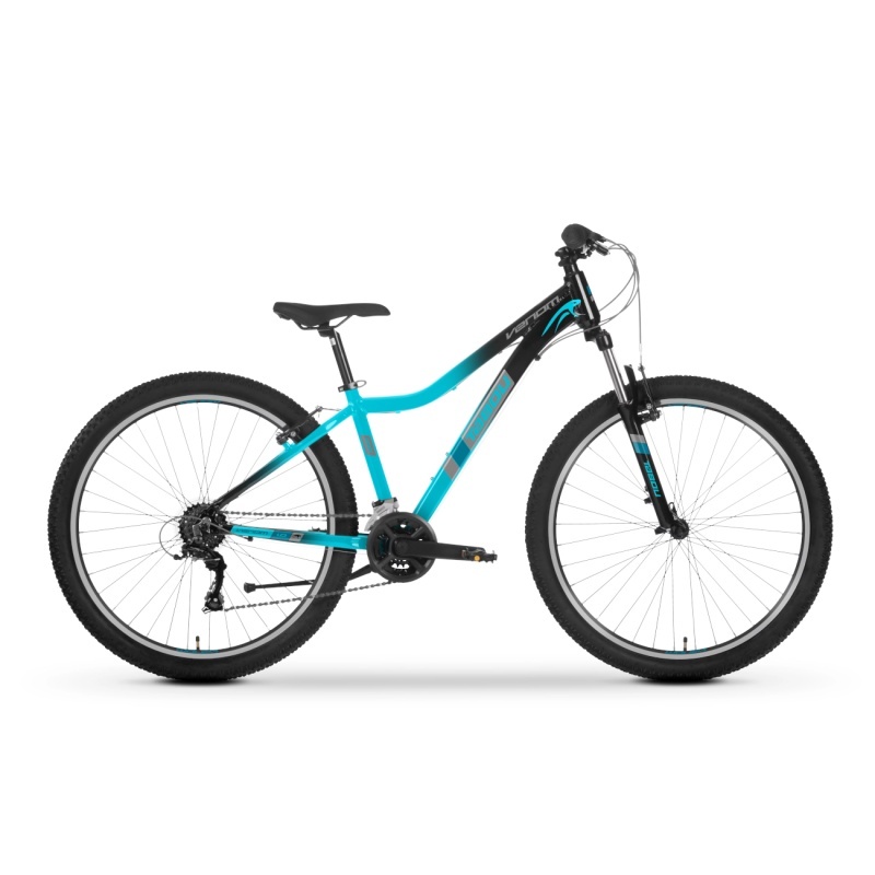 Tabou Noorte laste jalgratas Venom 1.0 W, 27,5" must-türkiis, 12-14 a