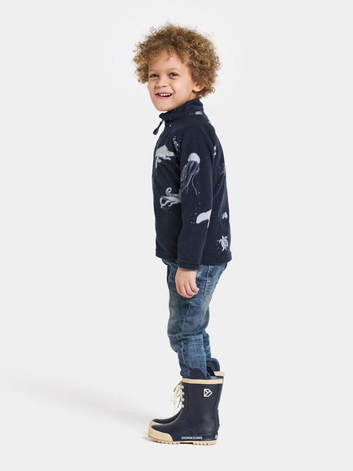 Didriksons fliispusa Monte Printed Kids' Full-Zip 10 tumesinine - suurus 120cm