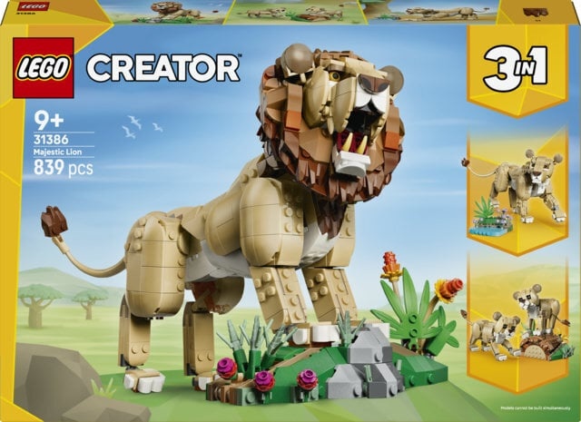 LEGO klotsid Creator 31386 – Metsloomad: vapper lõvi