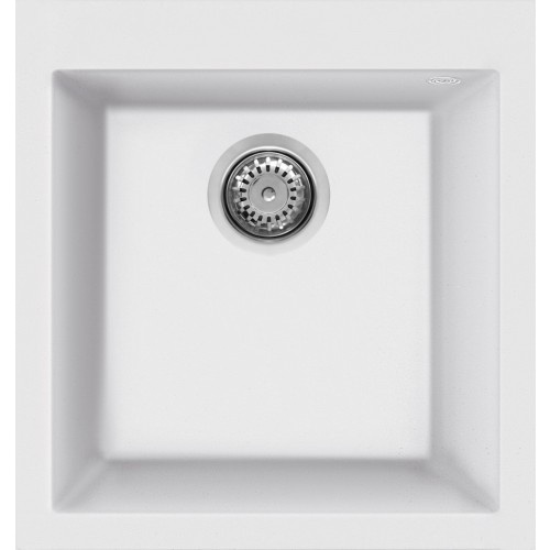 SMEG valamu VZ45B, 45cm, Quadra, pealt paigaldatav, käsitsi, graniit, valge