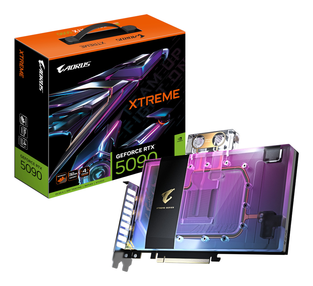 Gigabyte videokaart nVidia GeForce RTX 5090 AORUS XTREME WATERFORCE WB 32GB