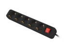 Lanberg pikendusjuhe Steckdosenleiste 3m 5x Schuko with Schalter must