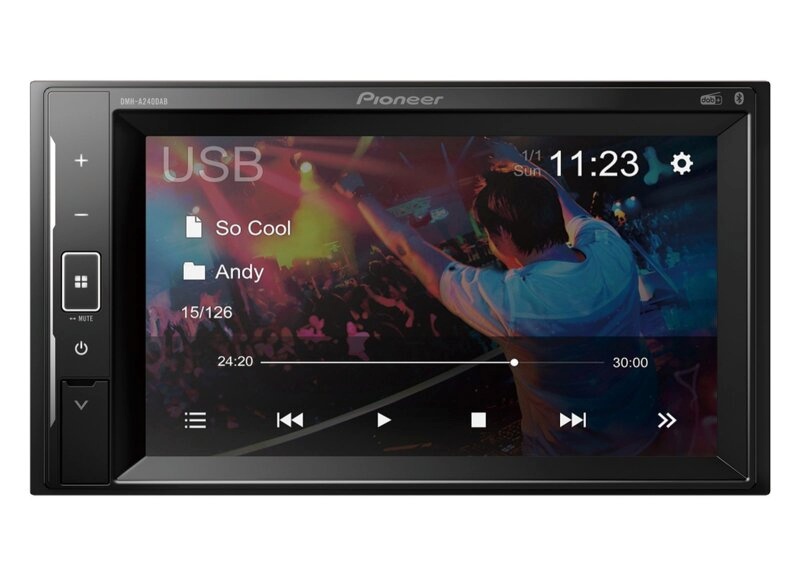 Pioneer autoraadio DMH-A240DAB  Multimedia Autoradio with Bluetooth + DAB WebLink, must