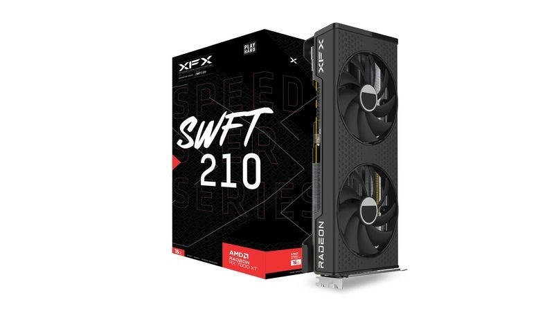 XFX videokaart RX 7600XT SWFT210 Speedstar 16GB GDDR6 HDMI 3xDP