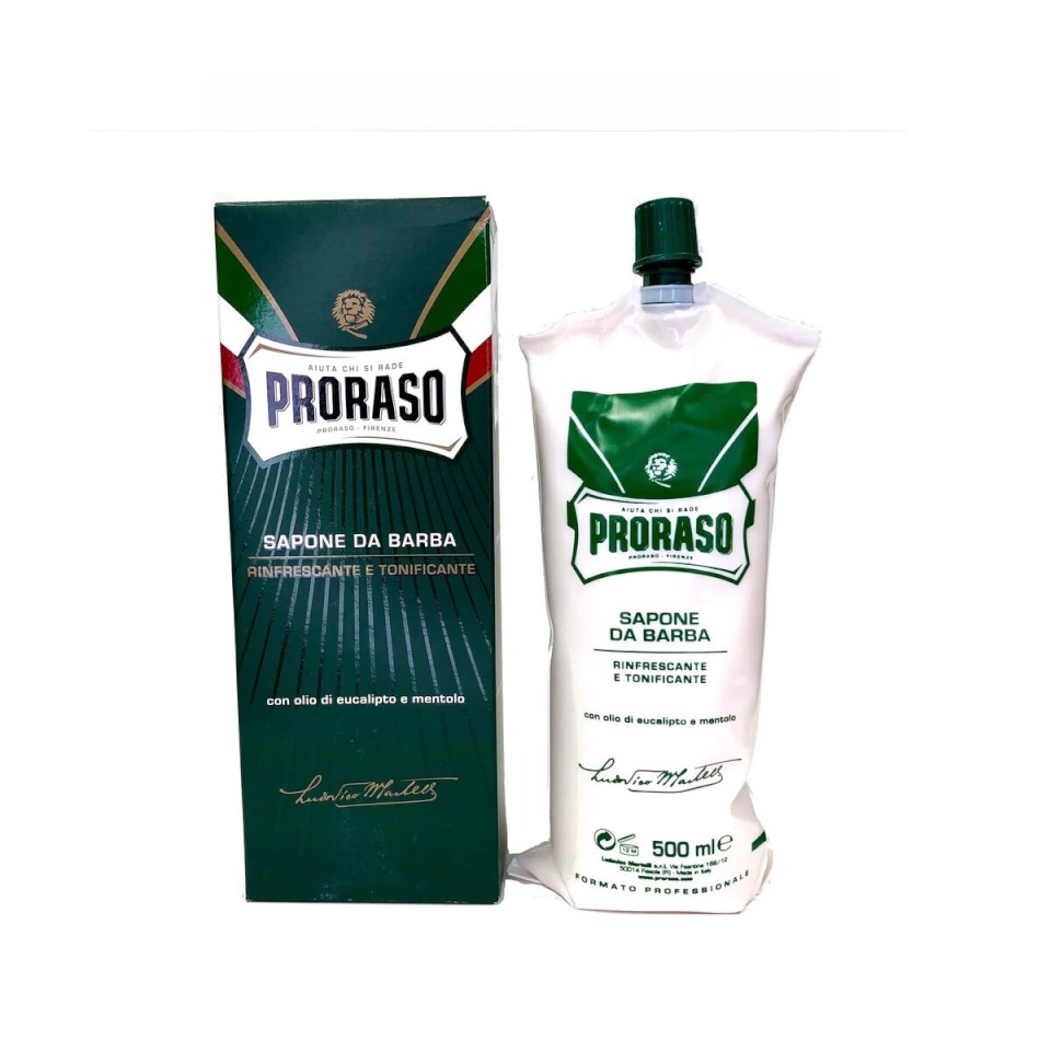 Proraso raseerimiskreem Green Shaving Cream 500ml, meestele