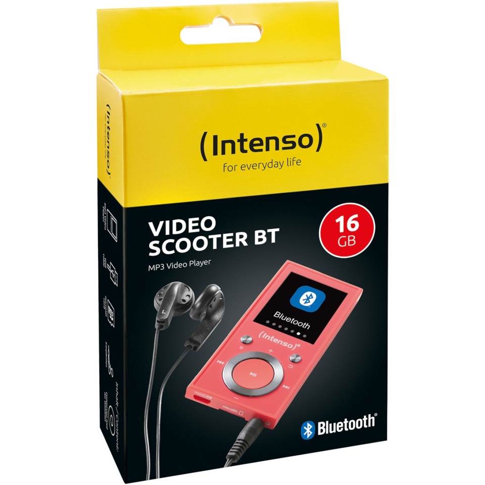 Intenso mp3-mängija MP3 Player Video Scooter 16 GB, 1,8" LCD, roosa