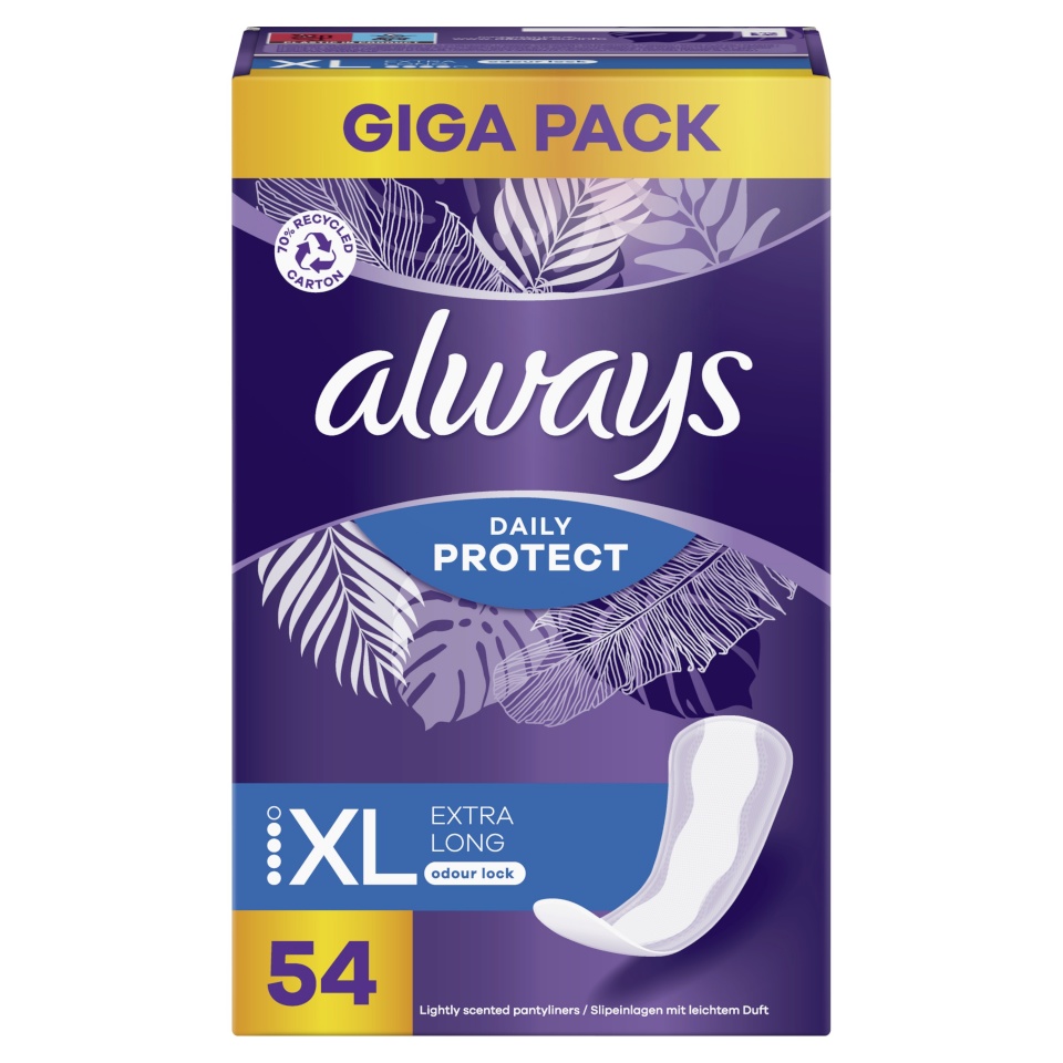Always Daily Protect Extra Long Pesukaitsmed, 54 tk